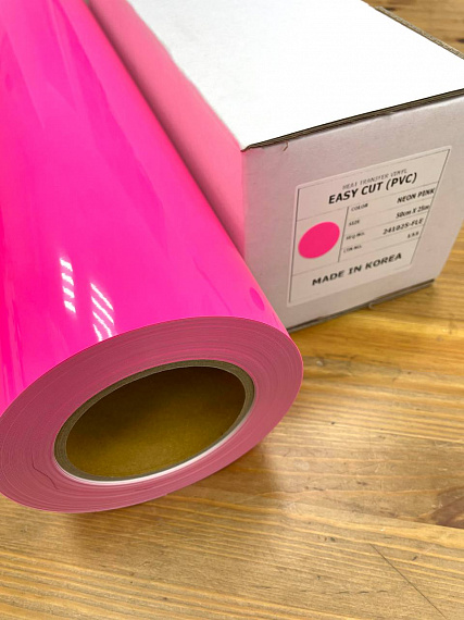 Easy Cut (PVC) Neon Pink, термотрансферная пленка