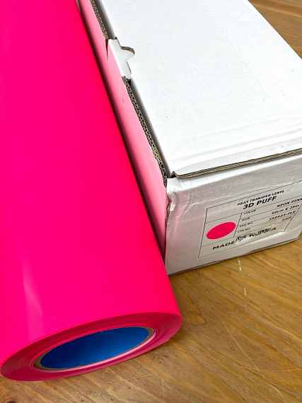 3D PUFF Neon Pink, термотрансферная пленка