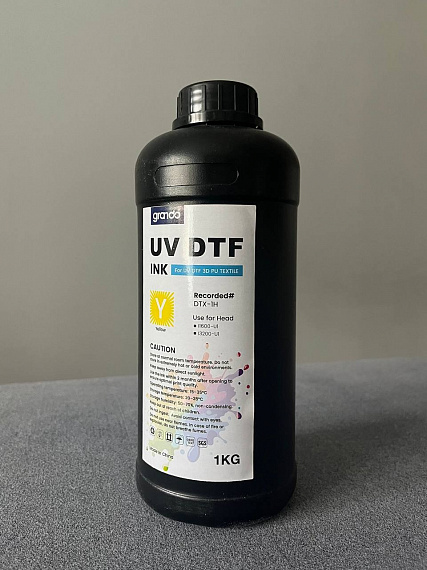 Grando PU Textile, UV DTF чернила Yellow, 1л